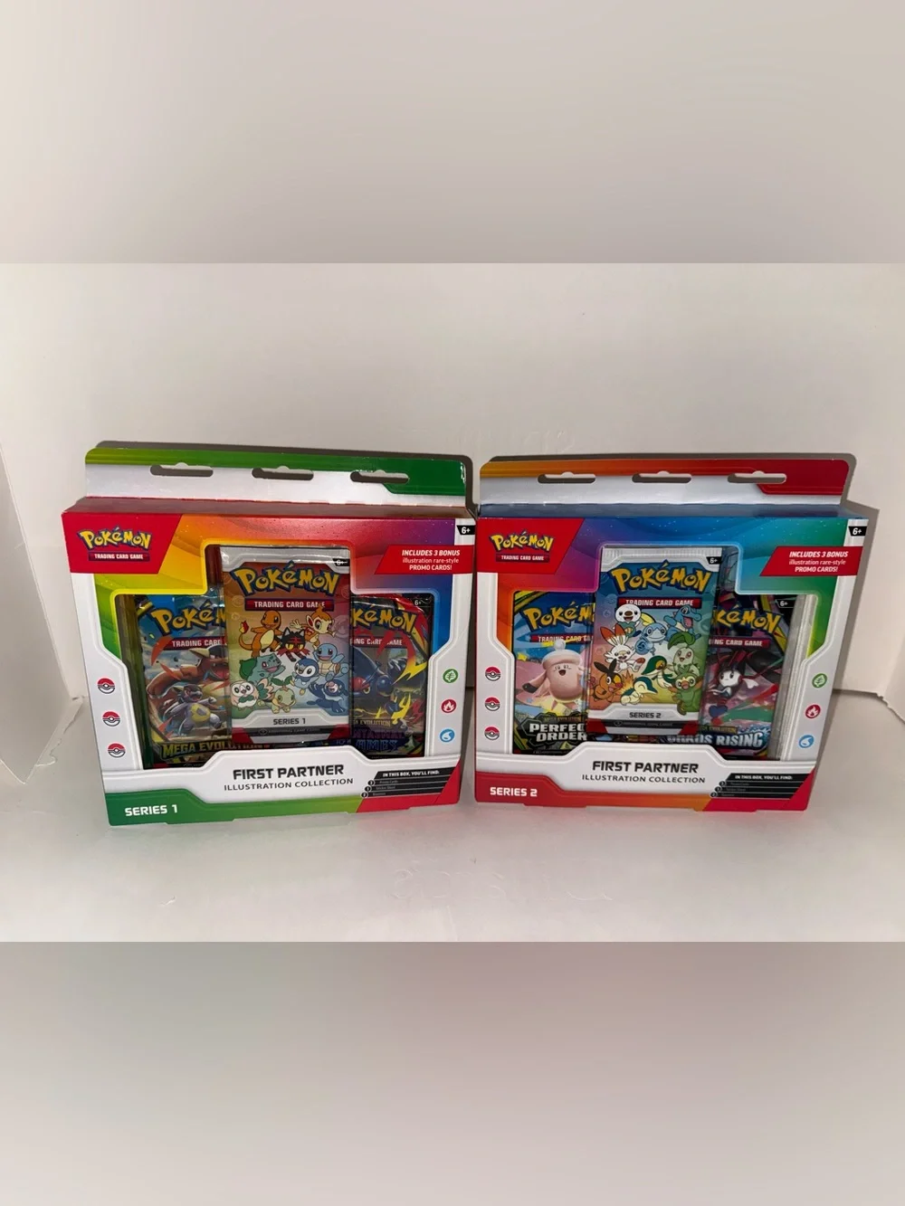 Pokemon TCG First Partner Illustration Collection Series 1 and 2 Sealed Set
